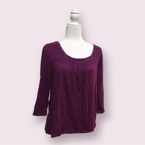 Bobbie Brooks Purple Long Sleeve Shirt Size S Good Condition